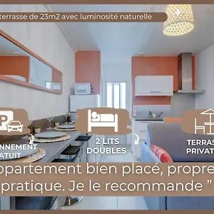 “le Terracotta” Terrasse -centre Ville- Cosy Appartement